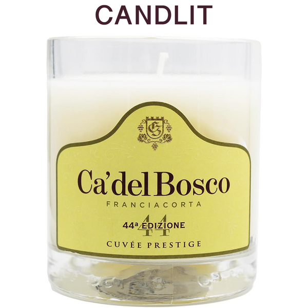 Candlit Candela in bottiglia Ca' del Bosco Cuvée Prestige