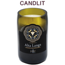 Candlit Candle in Avezza Alta Langa Bottle