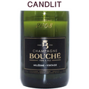 Candlit Candela in Bottiglia di Champagne Bouché 2008