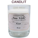 Candlit Jean Velut Rosé Champagne Bottle Candle