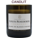 Candlit Louis Roederer Blanc de Blanc Champagne Bottle Candle