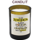 Candlit Louis Roederer Brut Nature Champagne Bottle Candle
