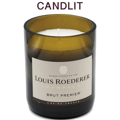 Candlit Candela in Bottiglia di Champagne Louis Roederer Brut Premier