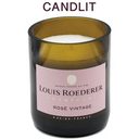 Candlit Candela in Bottiglia di Champagne Louis Roederer Rosé Vintage