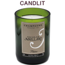 Candlit Candela in Bottiglia di Champagne Nicolas Maillart Platine Premier Cru