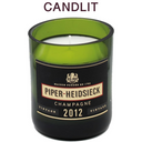 Candlit Candela in Bottiglia di Champagne Piper Heidsieck Vintage 2012