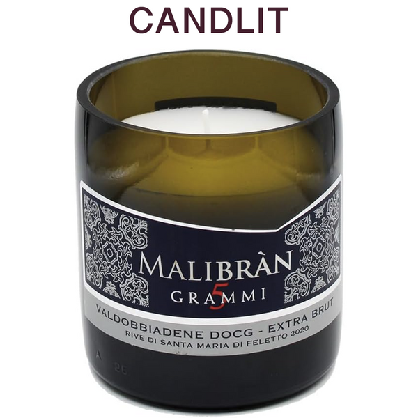 Candlit Candela in Bottiglia di Malibran Prosecco 5 Grammi