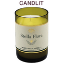 Candlit Candle in a Bottle by Maria Pia Stella Flora