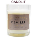 Candlit Deville Rosé Champagne Bottle Candle